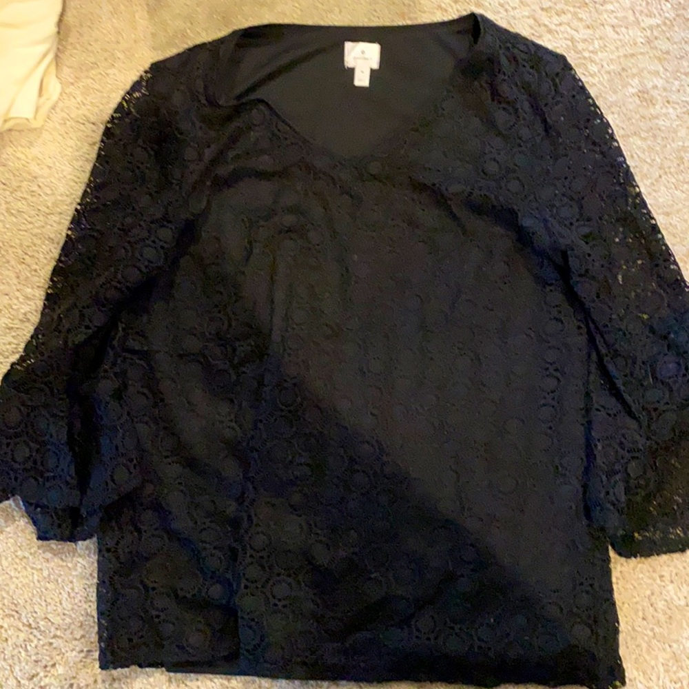Black lace tunic.